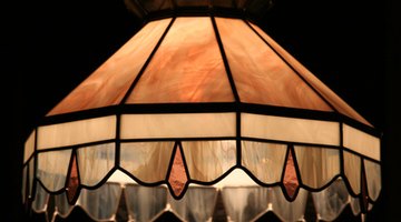 Change the look of a hanging lamp by switching out the shade.