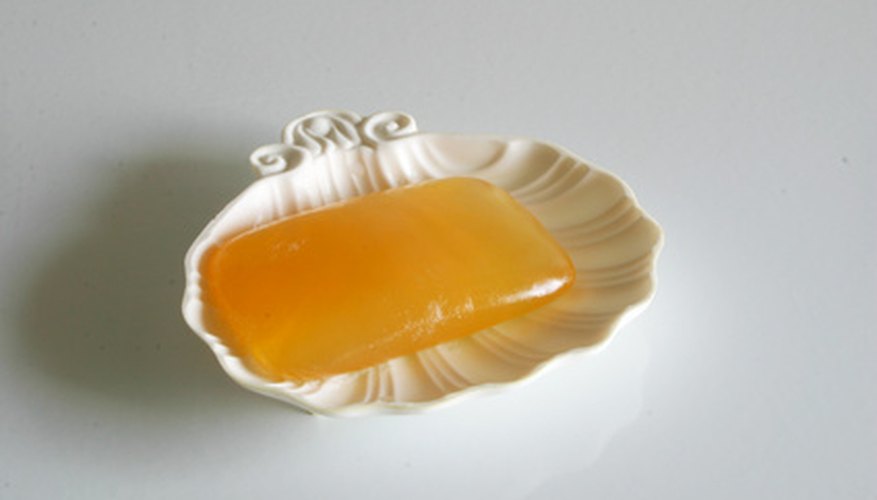 Glycerine soap helps remove enamel paint from skin.