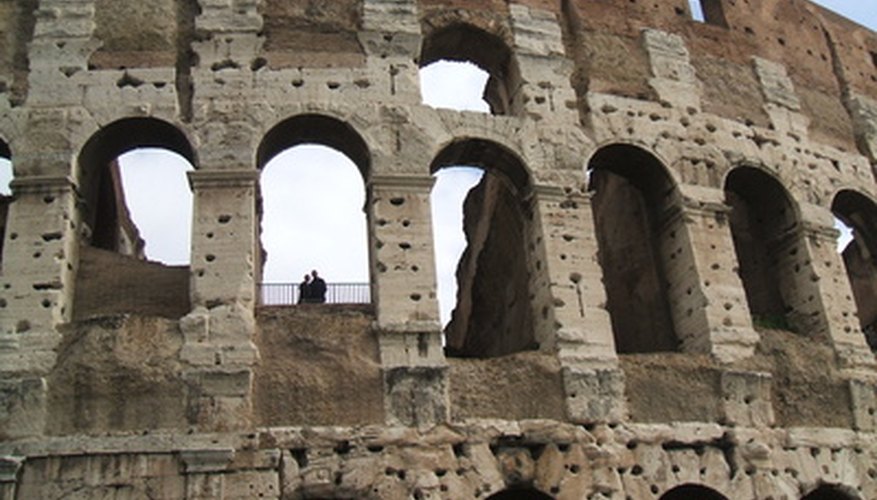 The Colosseum is ancient, but still standing today as a testament to the workmanship of the Romans.