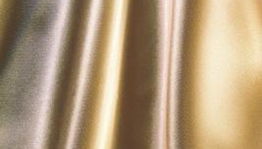 Use a low setting when ironing polyester satin.