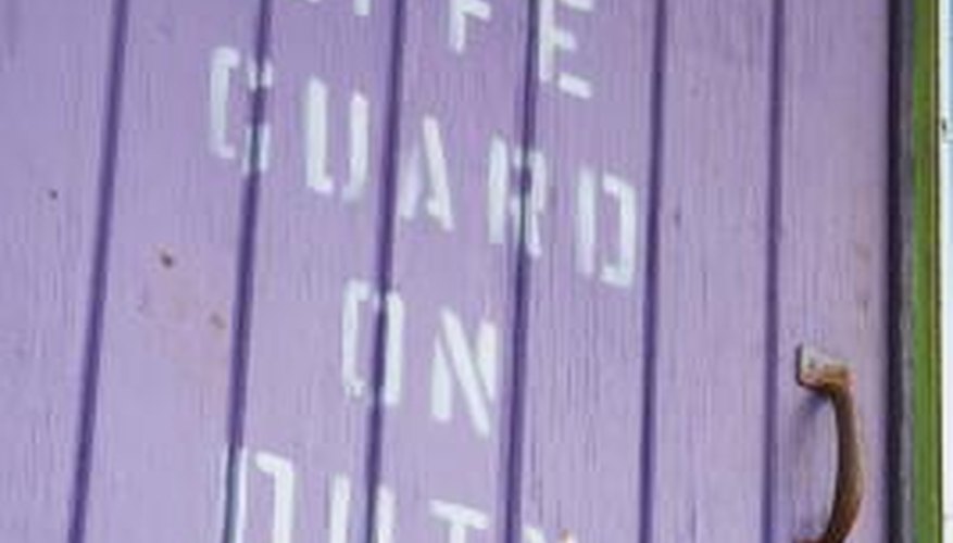 Use registration guide marks to line up stencil letters evenly.